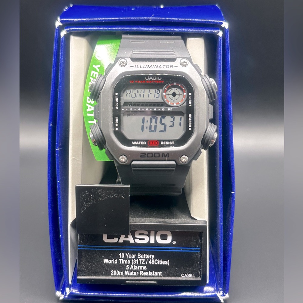 Casio CAS64 Digital Military Watch with Alarm